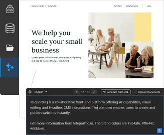 AI web design footer image